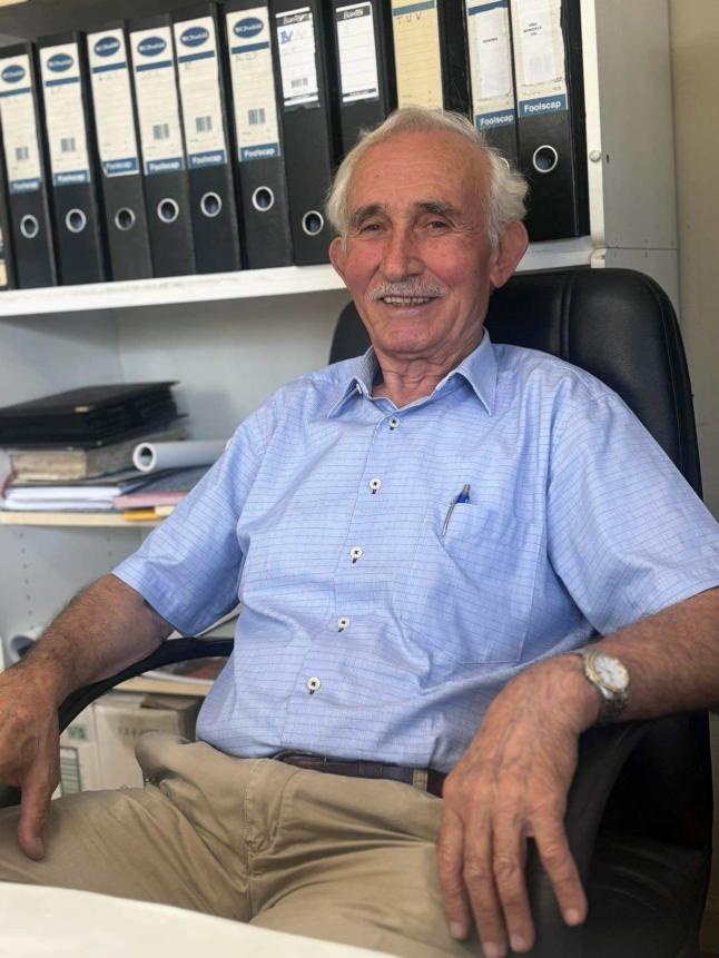 A man sitting in a chair