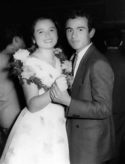 Stavros Economidis with his sister, Maria, Sydney, 1961