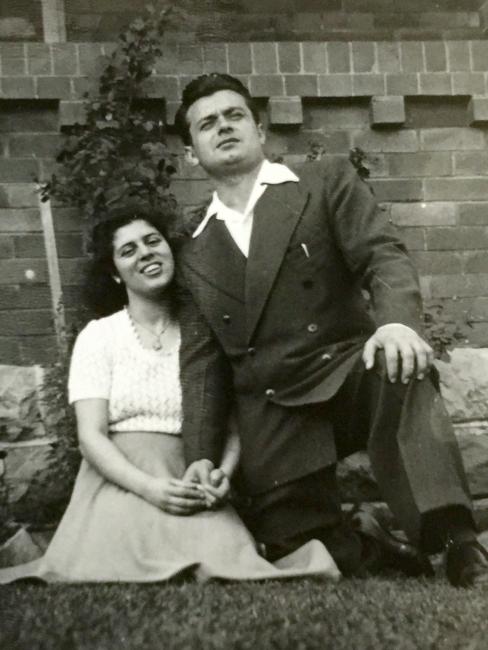 A couple in a garden