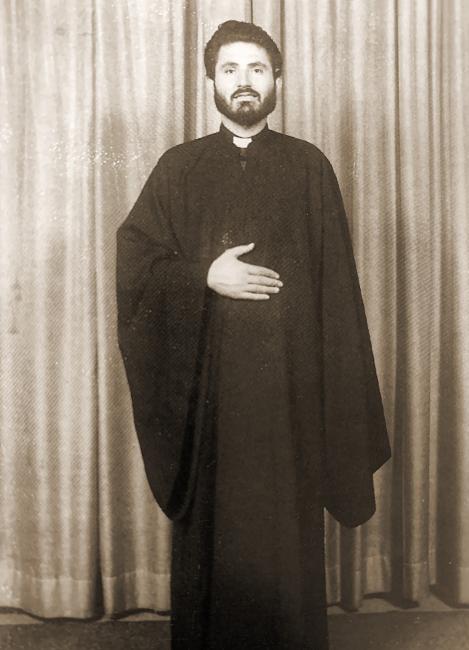 A person in a black robe