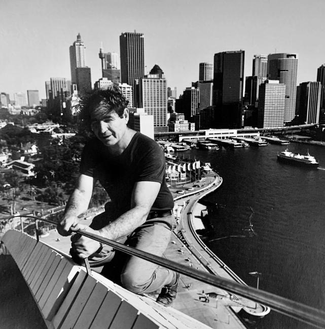 A person on top of a high building