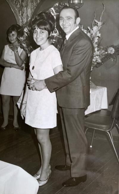 Engagement party of Afroditi Zaverdinou and Vasilis Kalotheos at 'Ta Salona’, Newtown, 1971